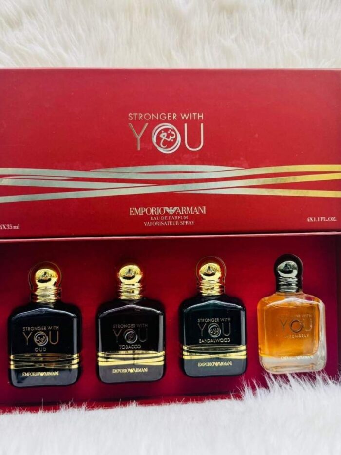 Emporio Armani Stronger With You Eau De Parfum Gift Set (4 x 35ml)
